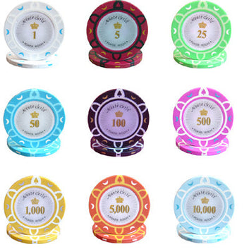 500 PCS 14g Monte Carlo Poker Room Poker Set with Acrylic Case