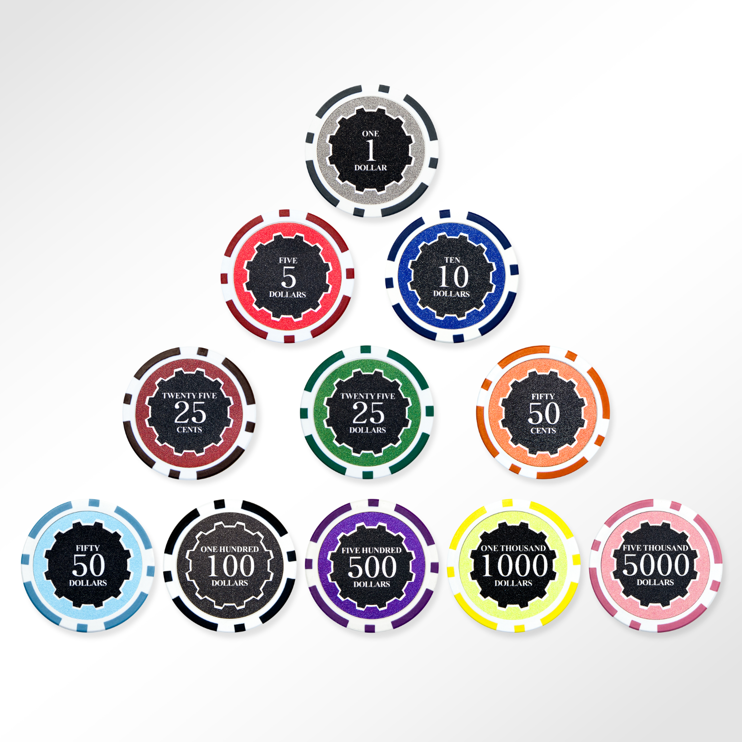 POKER CHIPS SAMPLE SET 11PCS Eclipse Poker Chips Set CHIP ROLLS MRCpoker
