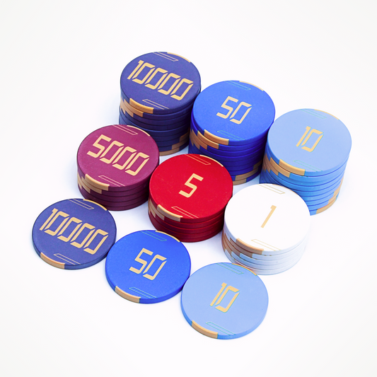 Golden Club Ceramic Poker Chip Rolls