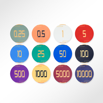 Golden Club Ceramic Poker Chip Rolls