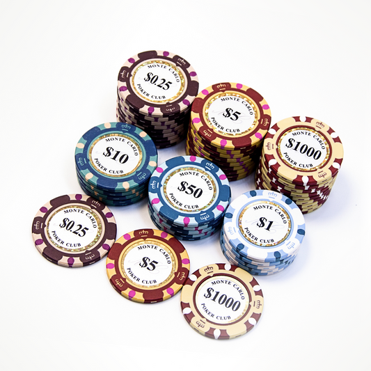 MONTE CARLO POKER CLUB POKER CHIP ROLLS