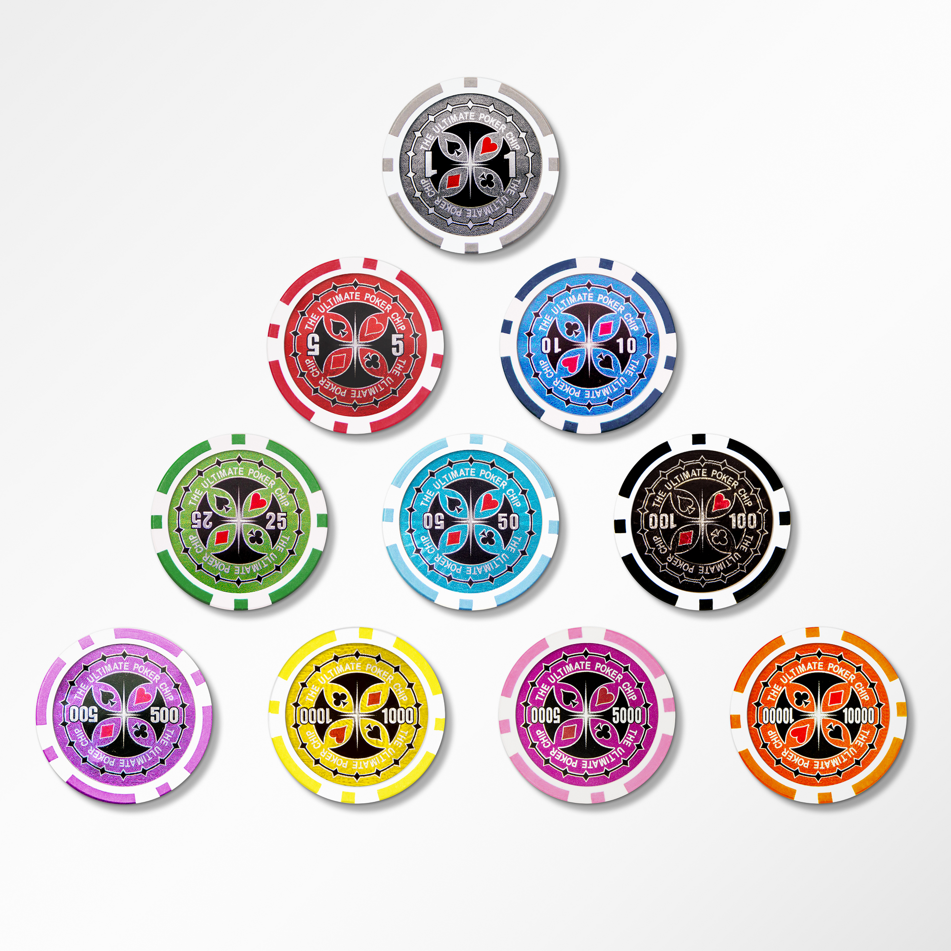 POKER CHIPS SAMPLE SET 10PCS ULTIMATE CASINO CHIPS MRCpoker