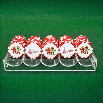 Customizable 8 Stripe Poker Chips - 13.5g Clay Composite