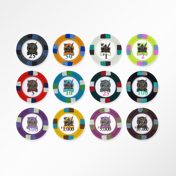 600 PCS Knights Casino Poker Set with Acrylic Case MRCpoker