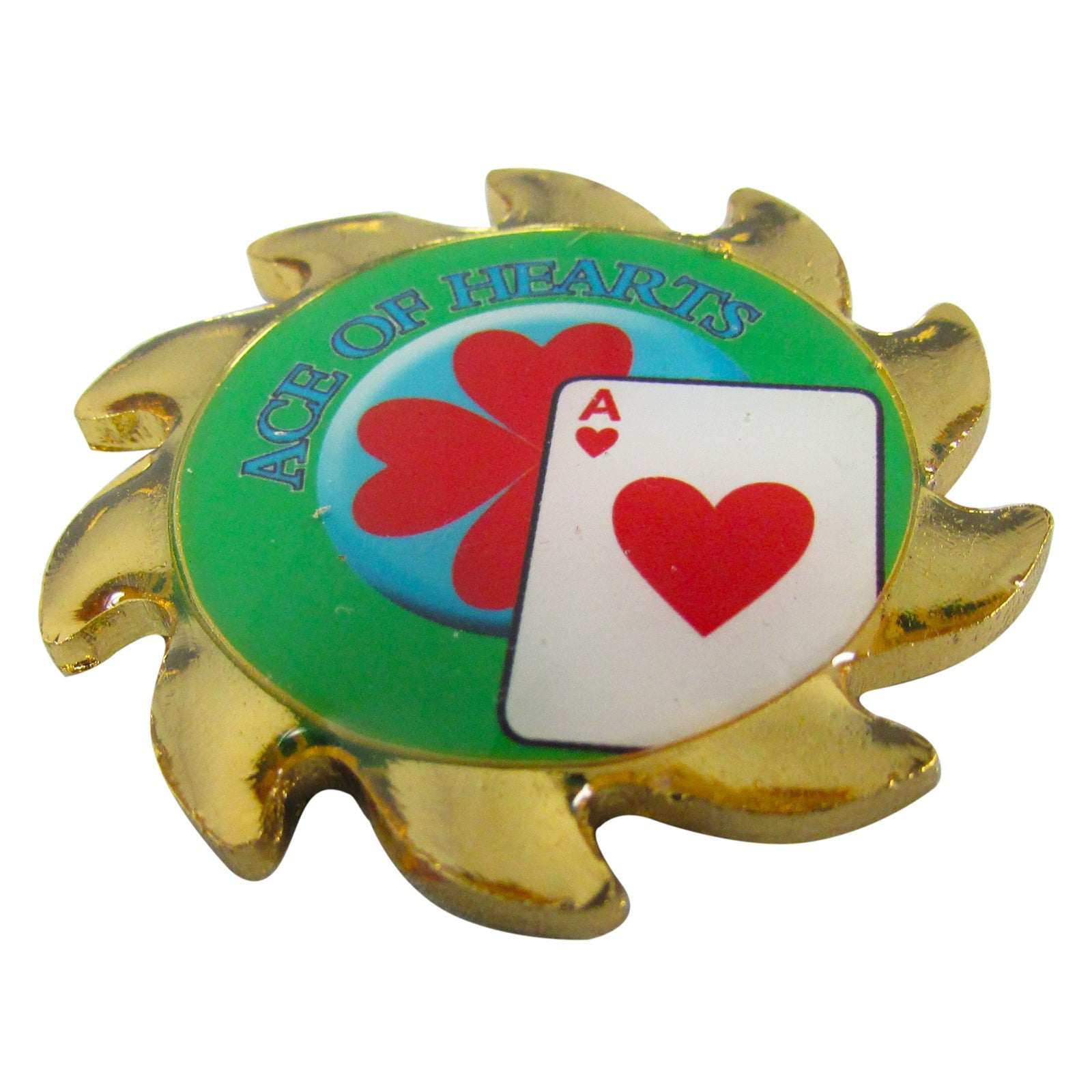 ACE OF HEARTS brass coin